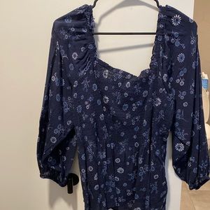 Madewell smocked blouse